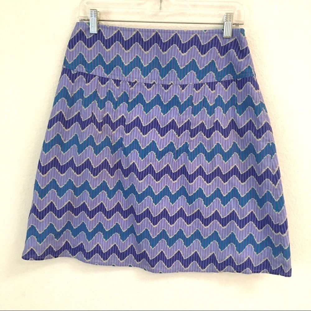 Royal Robbins wave print a-line skirt 4
